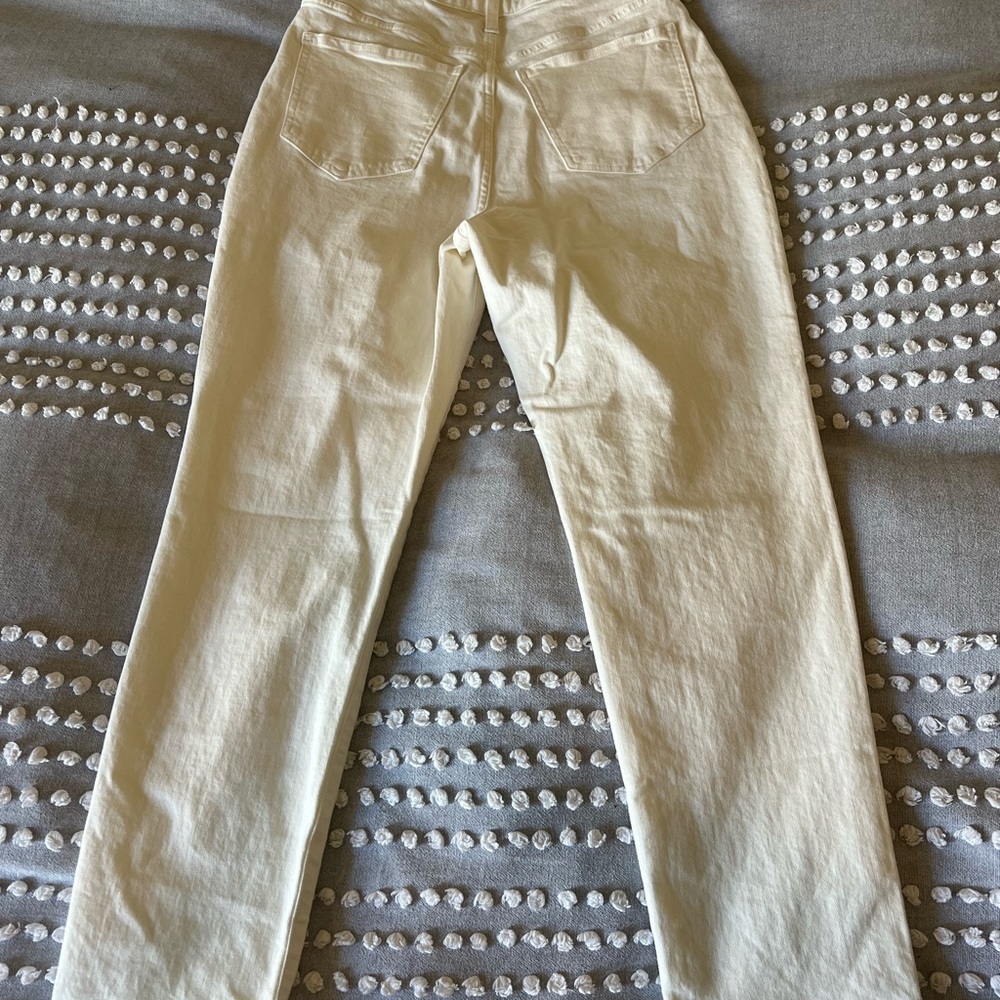 Madewell Women's Straight Leg Jeans in Cream - Picture 2 of 3